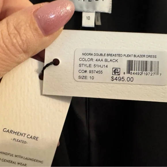 Milly Noora Pleated Blazer Dress, NWT, size 10 - Picture 3 of 9